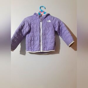 The North Face Lavender Quilted Jacket Girls Size 2T/2B Outer Wear Outside